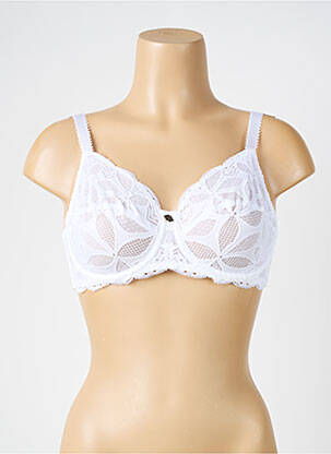 Soutien-gorge effet matière satinée haut soutien-gorge emboitant blanc ANTIGEL femme