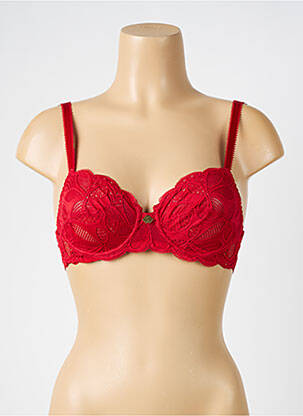 Soutien-gorge effet matière satinée haut soutien-gorge emboitant rouge ANTIGEL femme