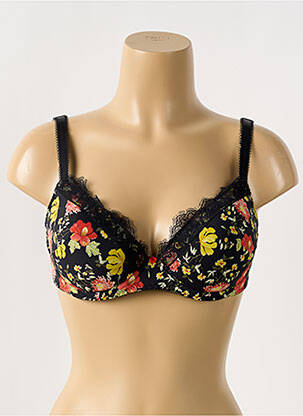 Soutien-gorge effet matière satinée haut soutien-gorge moulé noir ANTIGEL femme