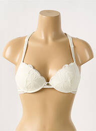 Soutien-gorge tissage dentelle haut soutien-gorge moulé blanc ANTIGEL femme