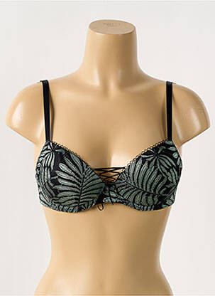 Soutien-gorge tissage dentelle haut soutien-gorge moulé noir ANTIGEL femme