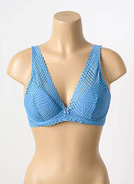 Soutien-gorge effet matière satinée haut soutien-gorge moulé bleu ANTIGEL femme