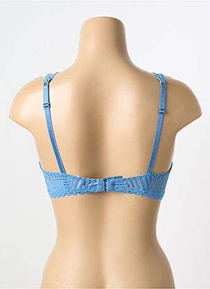 Soutien-gorge effet matière satinée haut soutien-gorge moulé bleu ANTIGEL femme