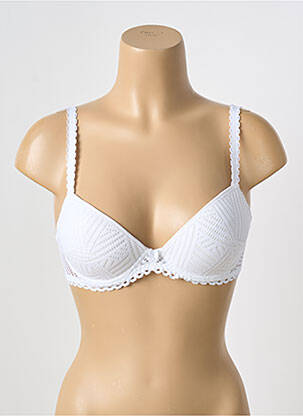 Soutien-gorge effet matière satinée haut soutien-gorge moulé blanc ANTIGEL femme
