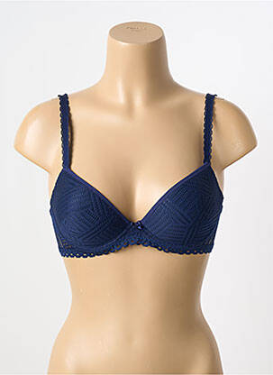 Soutien-gorge effet matière satinée haut soutien-gorge moulé bleu ANTIGEL femme