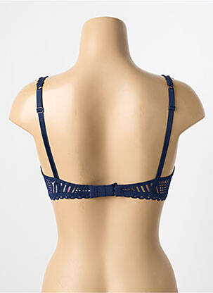 Soutien-gorge effet matière satinée haut soutien-gorge push-up bleu ANTIGEL femme