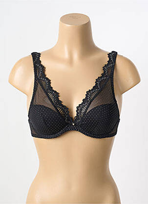 Soutien-gorge effet matière satinée haut soutien-gorge moulé noir ANTIGEL femme