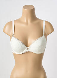 Soutien-gorge effet matière satinée haut soutien-gorge push-up beige ANTIGEL femme