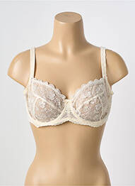 Soutien-gorge effet matière satinée haut soutien-gorge emboitant beige EMPREINTE femme
