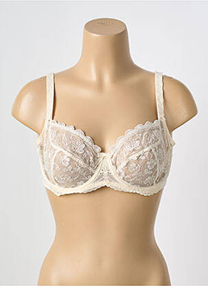 Soutien-gorge effet matière satinée haut soutien-gorge emboitant beige EMPREINTE femme