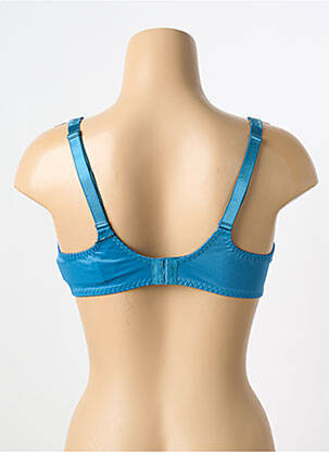 Soutien-gorge effet matière satinée haut soutien-gorge emboitant bleu EMPREINTE femme