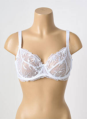 Soutien-gorge effet matière satinée haut soutien-gorge emboitant blanc EMPREINTE femme