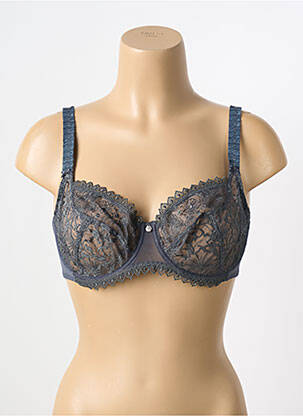 Soutien-gorge effet matière satinée haut soutien-gorge balconnet gris EMPREINTE femme