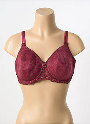 Soutien-gorge effet matière satinée haut soutien-gorge emboitant rouge EMPREINTE femme