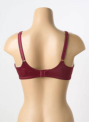 Soutien-gorge effet matière satinée haut soutien-gorge emboitant rouge EMPREINTE femme