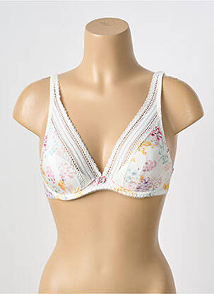 Soutien-gorge effet matière satinée haut soutien-gorge moulé beige ANTIGEL femme
