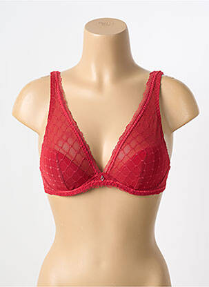 Soutien-gorge légère et transparente haut soutien-gorge moulé rouge ANTIGEL femme