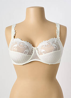 Soutien-gorge effet matière satinée haut soutien-gorge balconnet beige EMPREINTE femme
