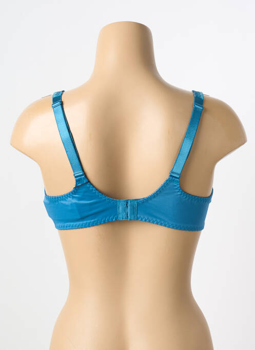 Soutien-gorge effet matière satinée haut soutien-gorge emboitant bleu EMPREINTE femme