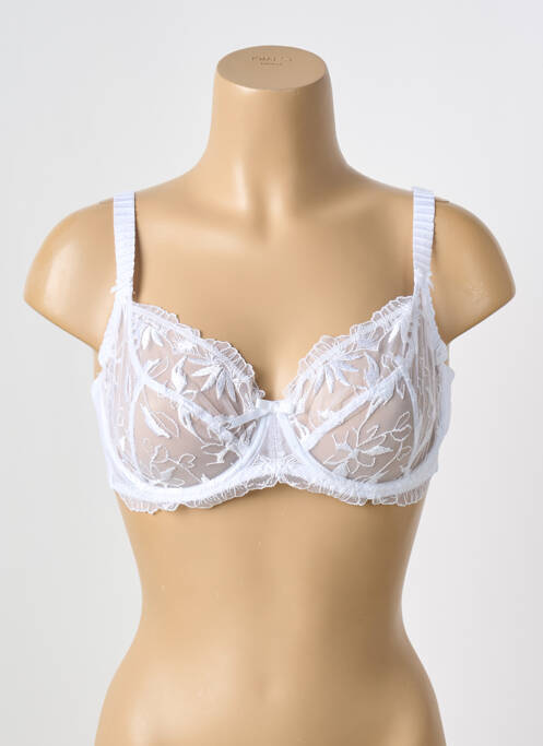 Soutien-gorge effet matière satinée haut soutien-gorge emboitant blanc EMPREINTE femme