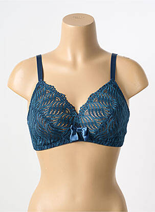 Soutien-gorge effet matière satinée haut soutien-gorge emboitant bleu ANTIGEL femme