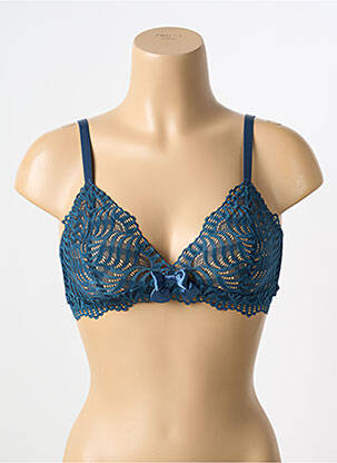 Soutien-gorge effet matière satinée haut soutien-gorge emboitant bleu ANTIGEL femme