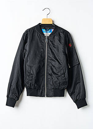 Blouson col v noir AMERICAN COLLEGE garçon