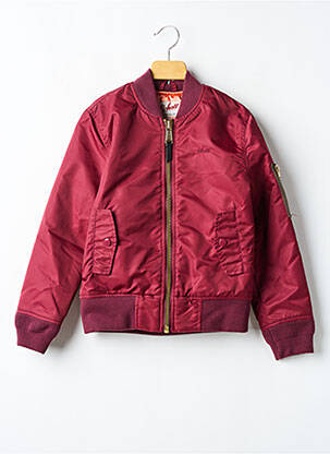 Blouson col v rouge AMERICAN COLLEGE garçon