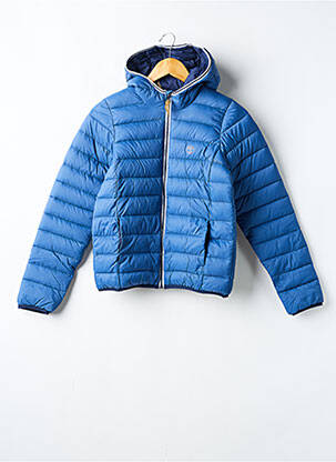 Doudoune poches a capuche bleu TIMBERLAND garçon
