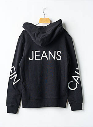 Sweat-shirt à capuche poches manches longues noir CALVIN KLEIN garçon