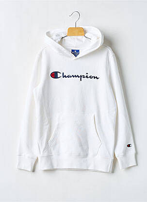 Sweat-shirt à capuche manches longues manches longues blanc CHAMPION enfant