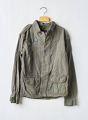 Veste casual fermeture boutonnée sur le devant vert LE TEMPS DES CERISES fille