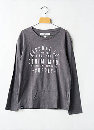 T-shirt manches longues manches longues gris KAPORAL garcon