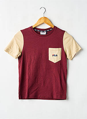 T-shirt coupe droite manches courtes rouge FILA enfant