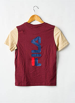 T-shirt coupe droite manches courtes rouge FILA enfant