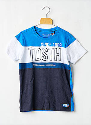 T-shirt coupe droite manches courtes bleu TEDDY SMITH garcon