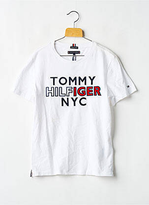 T-shirt coupe droite manches courtes blanc TOMMY HILFIGER garcon