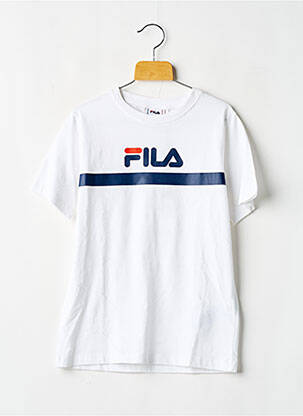 T-shirt coupe droite manches courtes blanc FILA garçon