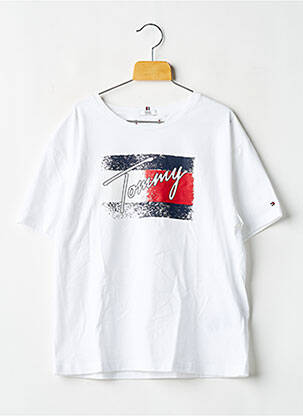 T-shirt coupe droite manches courtes blanc TOMMY HILFIGER garcon