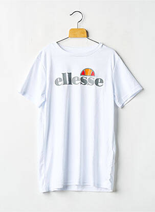 T-shirt coupe droite manches courtes blanc ELLESSE garçon