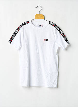 T-shirt coupe droite manches courtes blanc FILA garçon