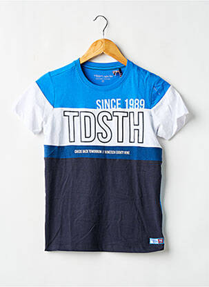 T-shirt coupe droite manches courtes bleu TEDDY SMITH garcon