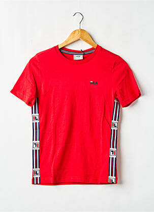 T-shirt coupe droite manches courtes rouge FILA garcon