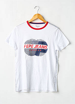 T-shirt coupe droite manches courtes blanc PEPE JEANS garcon