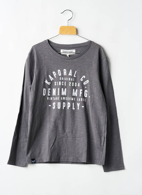 T-shirt manches longues manches longues gris KAPORAL garcon