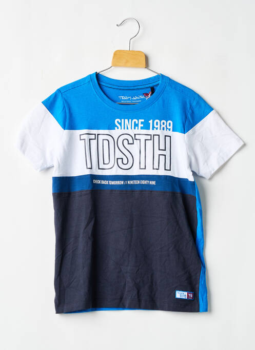 T-shirt coupe droite manches courtes bleu TEDDY SMITH garcon
