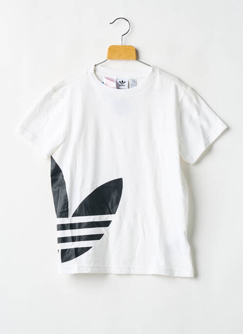 T-shirt coupe droite manches courtes blanc ADIDAS garcon