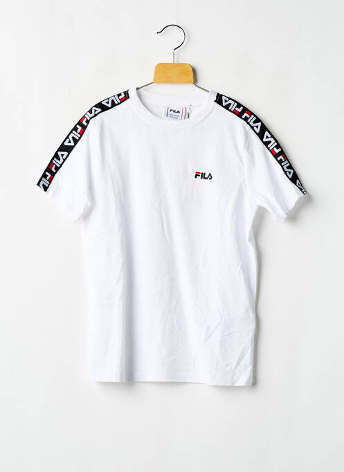 T-shirt coupe droite manches courtes blanc FILA garcon