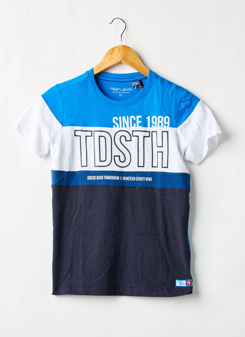 T-shirt coupe droite manches courtes bleu TEDDY SMITH garcon