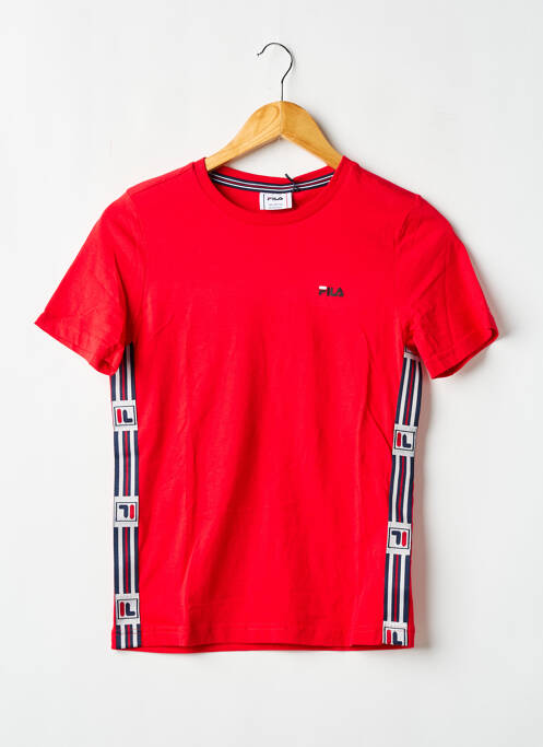 T-shirt coupe droite manches courtes rouge FILA garcon